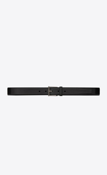 roller buckle belt in black leather